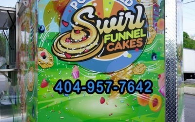 Powdered Swirl Funnel Cakes