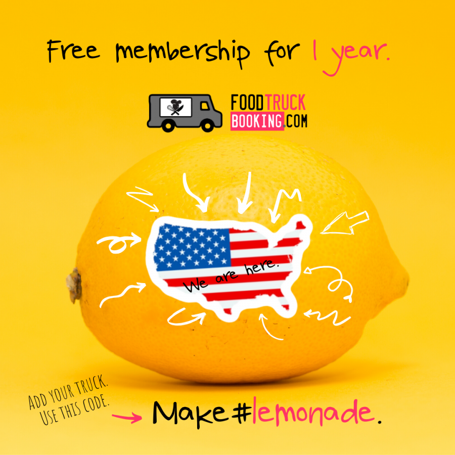 ADD YOUR FOOD TRUCK WITH FREE CODE: MAKE#LEMONADE