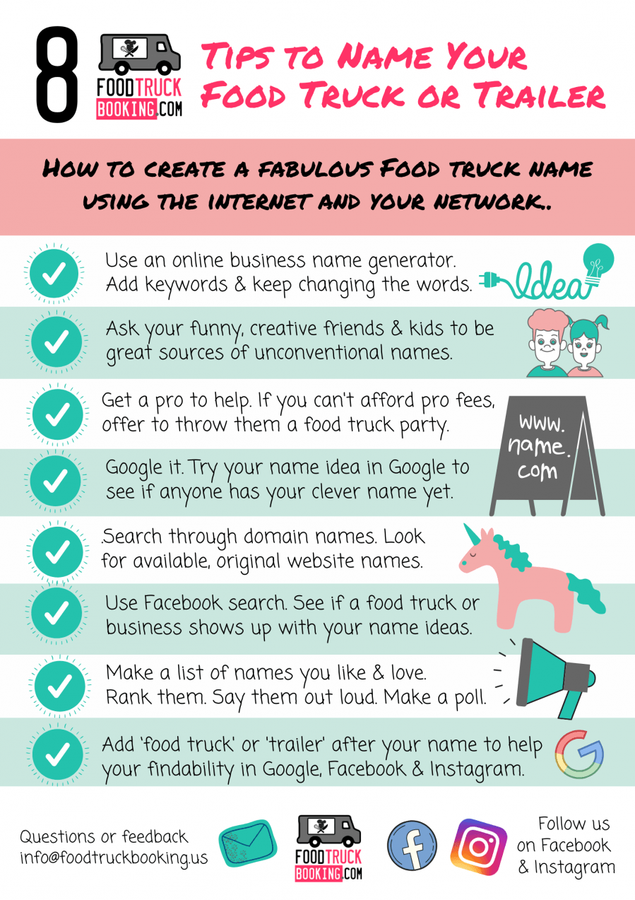 TIPS FOR PICKING A FOOD TRUCK NAME